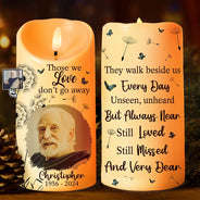 
Memorial - Custom Photo Memorial Still Loved Still Missed And Very Dear - Personalized Flameless LED Candle