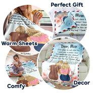 Gift For Mother,Gift For Daughter,Gift For Aunt,Mom - Daughters (Adult) - Mom Daughter Even When I'm Not Closed By - Personalized Fleece Blanket, Sherpa Blanket