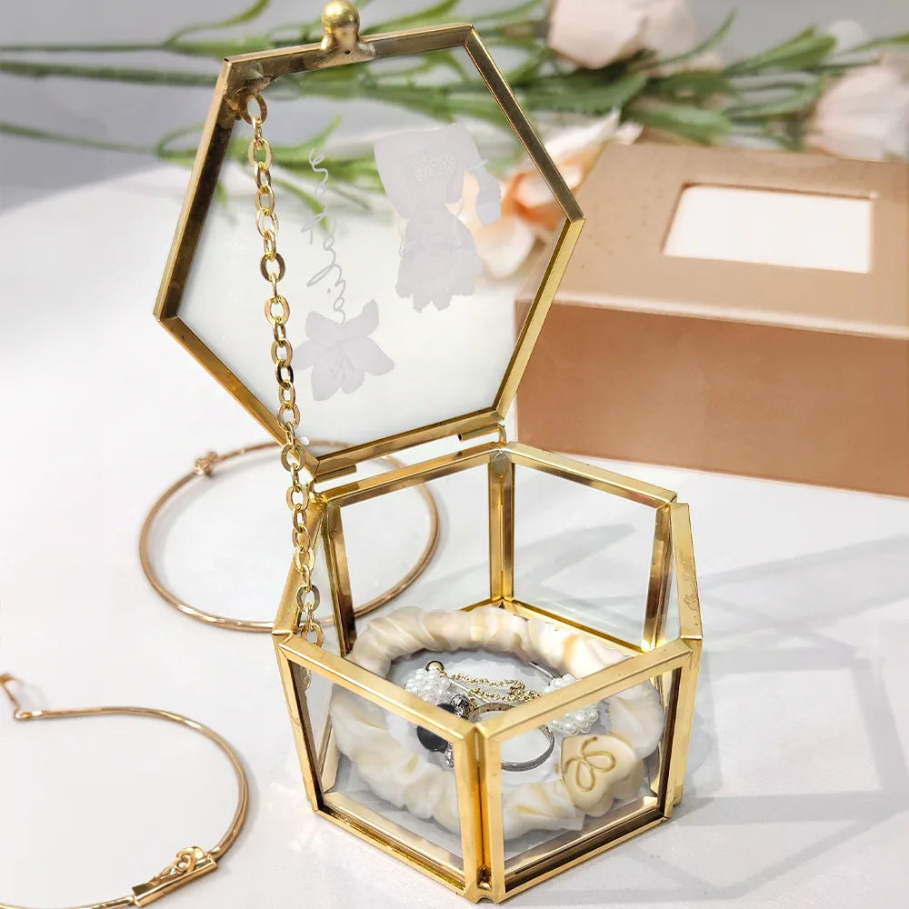 Gift For Mother,Gift For Women,Happy,Gift For Yourself - Birth Month Flowers Woman Bloom Where You're Planted - Personalized Glass Jewelry Box