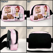 Travel,Gift For Yourself,Gift For Women,Gift For Men,Happy - Collect Moments Not Things Travel Is My Therapy - Personalized Crossbody Belt Bag