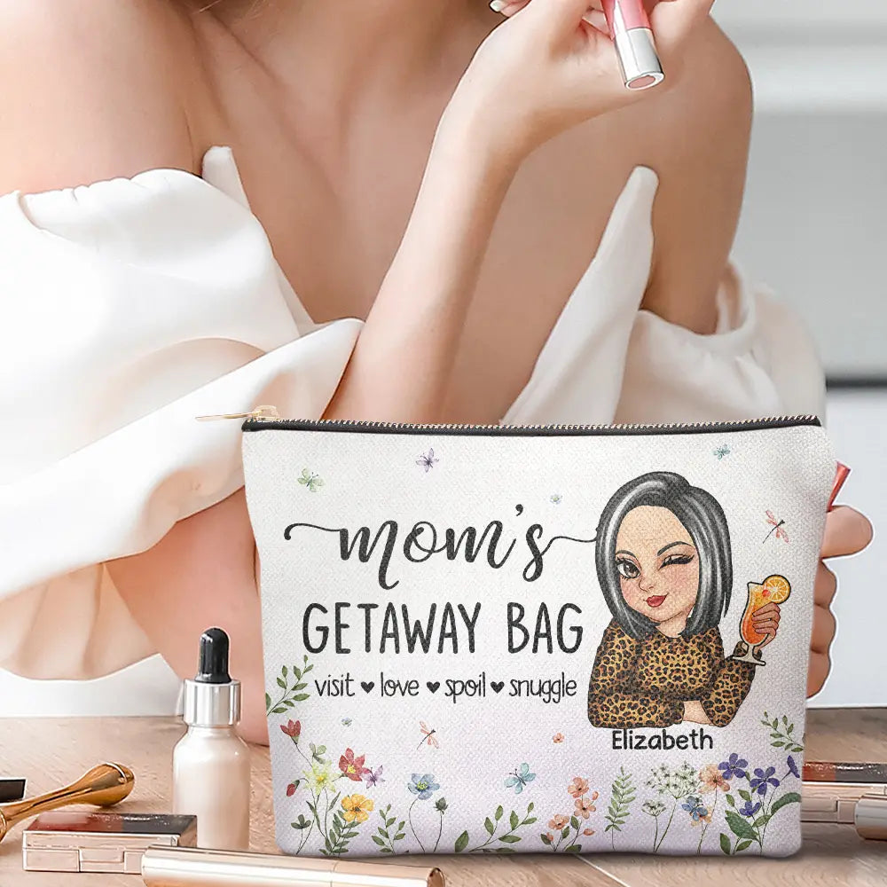 Gift For Grandma,Grandma's Hobby,Gift For Mother,Mom's Hobby,Travel - Mom's Grandma's Travel Bag - Personalized Cosmetic Bag