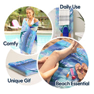Some Girls Are Just Born With The Ocean In Their Souls - Birthday Gift For BFF, Besties, Beach, Mermaid Lovers - Personalized Custom Beach Towel