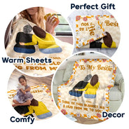 A Hug From Me To You Sister Bestie - Personalized Fleece Blanket, Sherpa Blanket