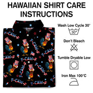 America 250th, Beach, Summer, Gift For Men, Gift For Yourself, Sarcastic, Icon - Funny Chicken F-Caw-F 250 Years Of Freedom - Personalized Hawaiian Shirt