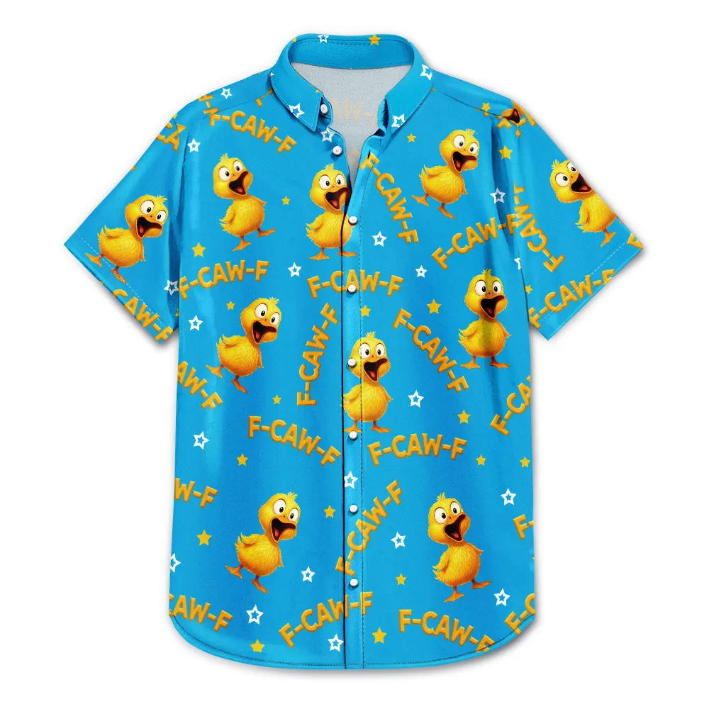 Beach, Summer, Gift For Men, Gift For Yourself, Sarcastic, Icon - Funny Chicken Bird F Caw F - Personalized Hawaiian Shirt