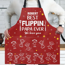 Grilling, Summer, Humorous, Icon - The Grillfather Best Flipping Dad Grilling Grandpa - Personalized Apron
