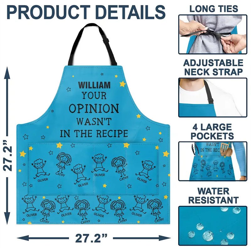 Grilling, Summer, Humorous, Icon - The Grillfather Best Flipping Dad Grilling Grandpa - Personalized Apron