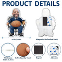 Teacher, Humorous, Back To School, Custom Photo, Cut-Face Photo - Custom Photo Funny Belly Teacher On Duty - Personalized Squishy Acrylic Fridge Magnet