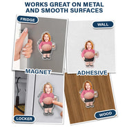 Gift For Colleagues, Humorous, Custom Photo, Cut-Face Photo - Custom Photo Funny Belly Office Squad - Personalized Squishy Acrylic Fridge Magnet