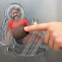 Humorous,Custom Photo,Gift For Yourself,Retirement,Cut-Face Photo - Custom Photo The Legend Has Retired - Personalized Squishy Acrylic Fridge Magnet