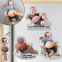 Humorous,Custom Photo,Gift For Yourself,Retirement,Cut-Face Photo - Custom Photo The Legend Has Retired - Personalized Squishy Acrylic Fridge Magnet