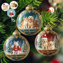 Art Design,Christmas,Family,Photo - Cartoon Portrait,Happy - Custom Photo Cartoon Portrait Merry Christmas Happy Family - Personalized Custom Shaped Acrylic Ornament