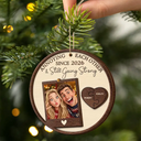 Art Design,Christmas,Humorous,Old Couples,Gift For Couples,Photo - Caricature - With BG - Custom Photo Caricature Annoying Each Other And Still Going Strong - Personalized 2-Layered Wooden Ornament