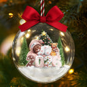 Adorable,New Mom,Christmas,Gift For Mother,Vector - First Christmas Baby Sleeping Gift For New Mom, Baby - Personalized 3D Acrylic Ball Ornament