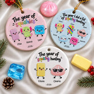 Top Market,Playful,Christmas,Gift For Kids,Icon - The Year Of Squishies Keepsake Gift For Kids - Personalized Circle Ceramic Ornament