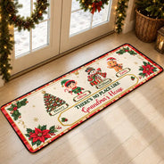 Sentimental,Christmas,Grandparents,Family,Icon - There's No Place Like Grandma & Grandpa's House - Personalized Runner Rug