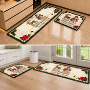 Sentimental,Christmas,Grandparents,Family,Icon - There's No Place Like Grandma & Grandpa's House - Personalized Runner Rug