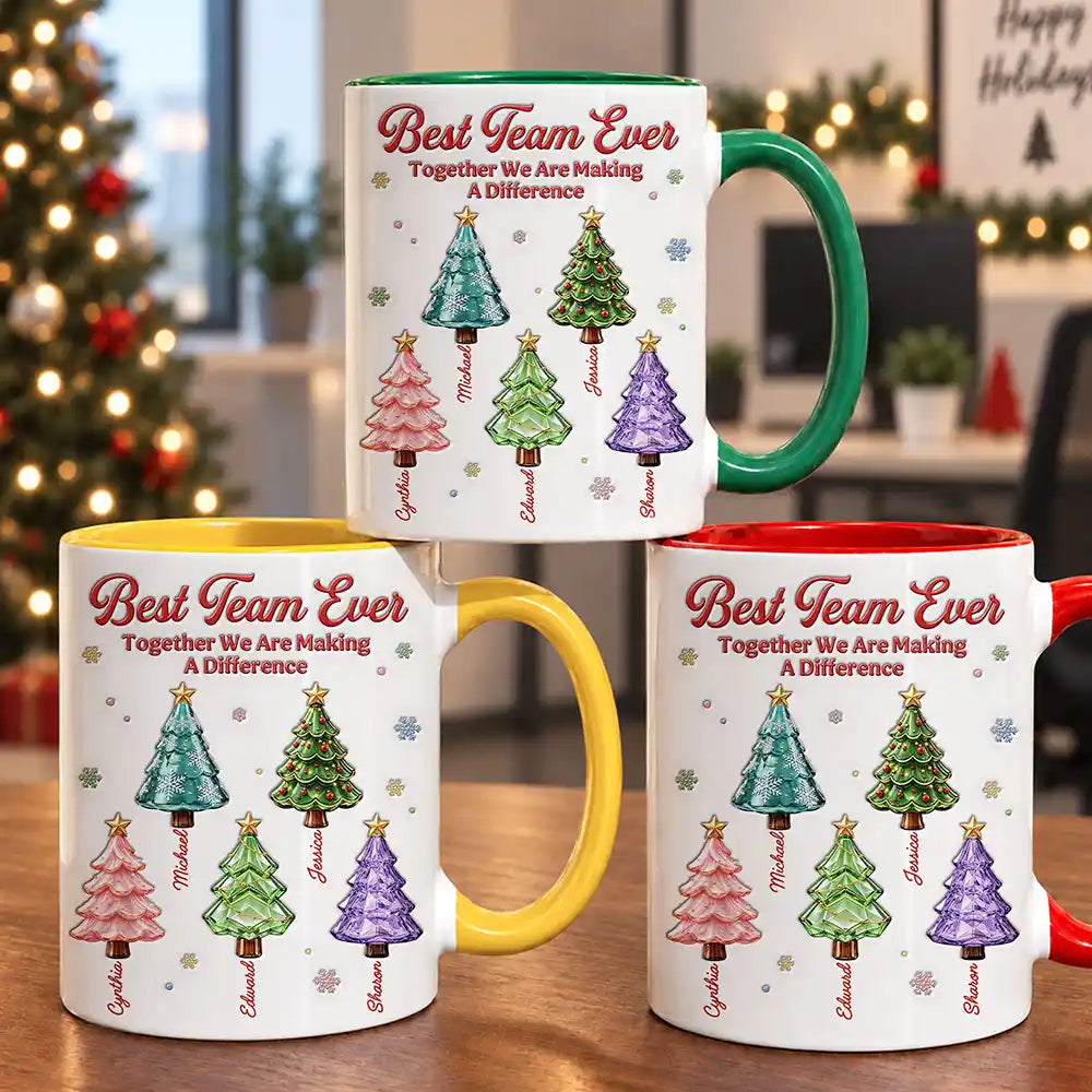 Christmas,Gift For Colleagues,Icon,Proud,Top Market - Christmas Gift For Coworkers - Personalized Best Team Ever Mug