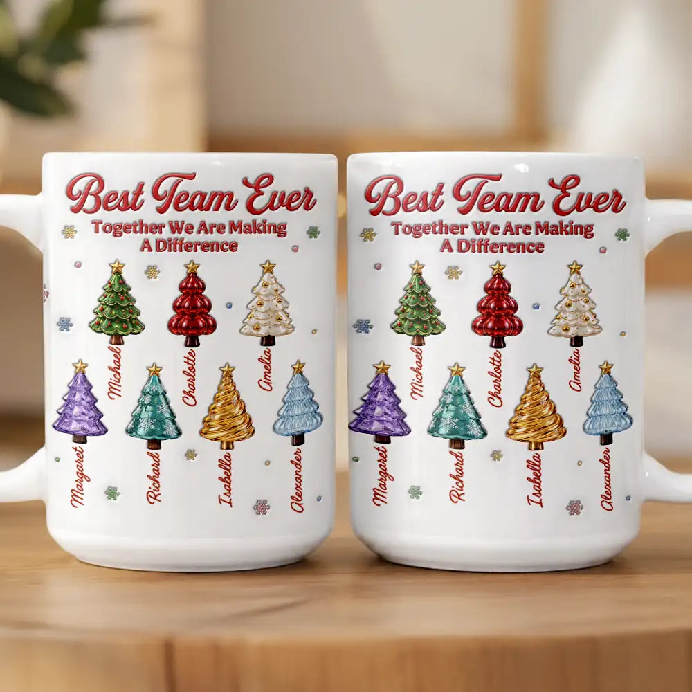 Christmas,Gift For Colleagues,Icon,Proud,Top Market - Christmas Gift For Coworkers - Personalized Best Team Ever Mug