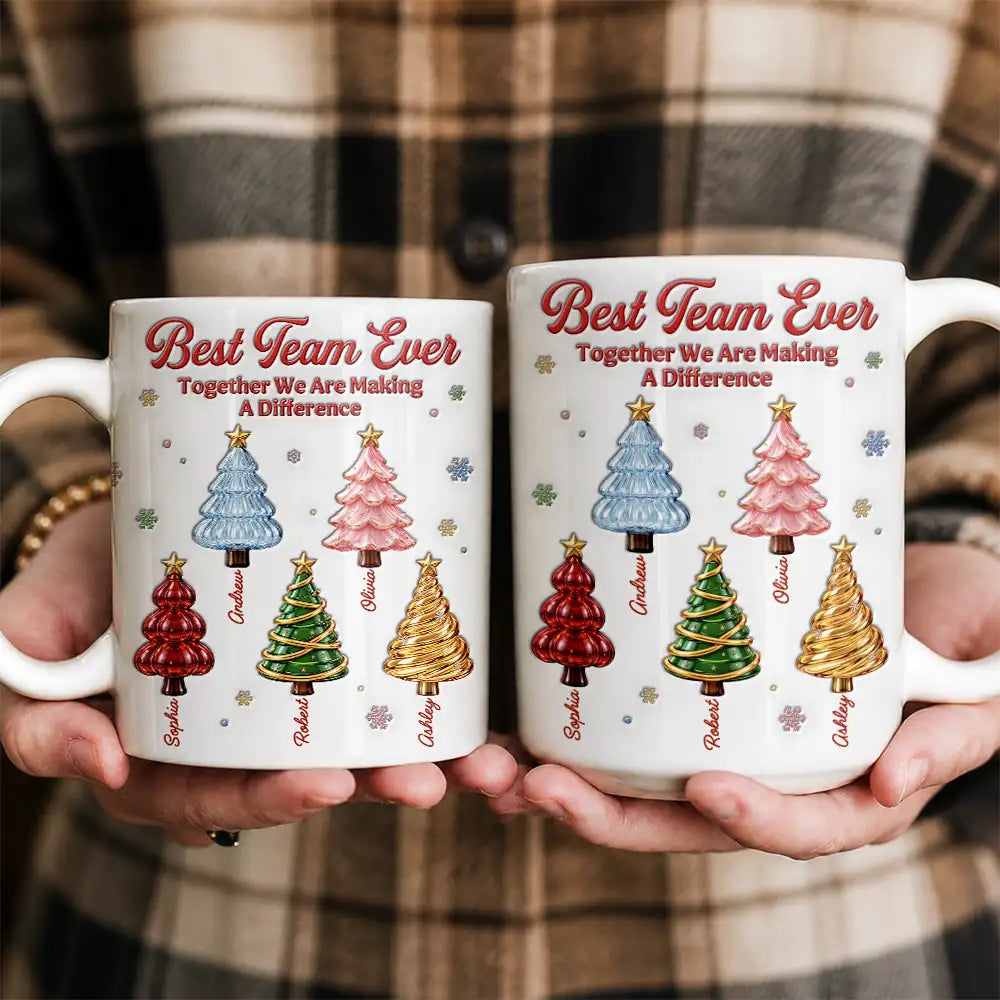Christmas,Gift For Colleagues,Icon,Proud,Top Market - Christmas Gift For Coworkers - Personalized Best Team Ever Mug
