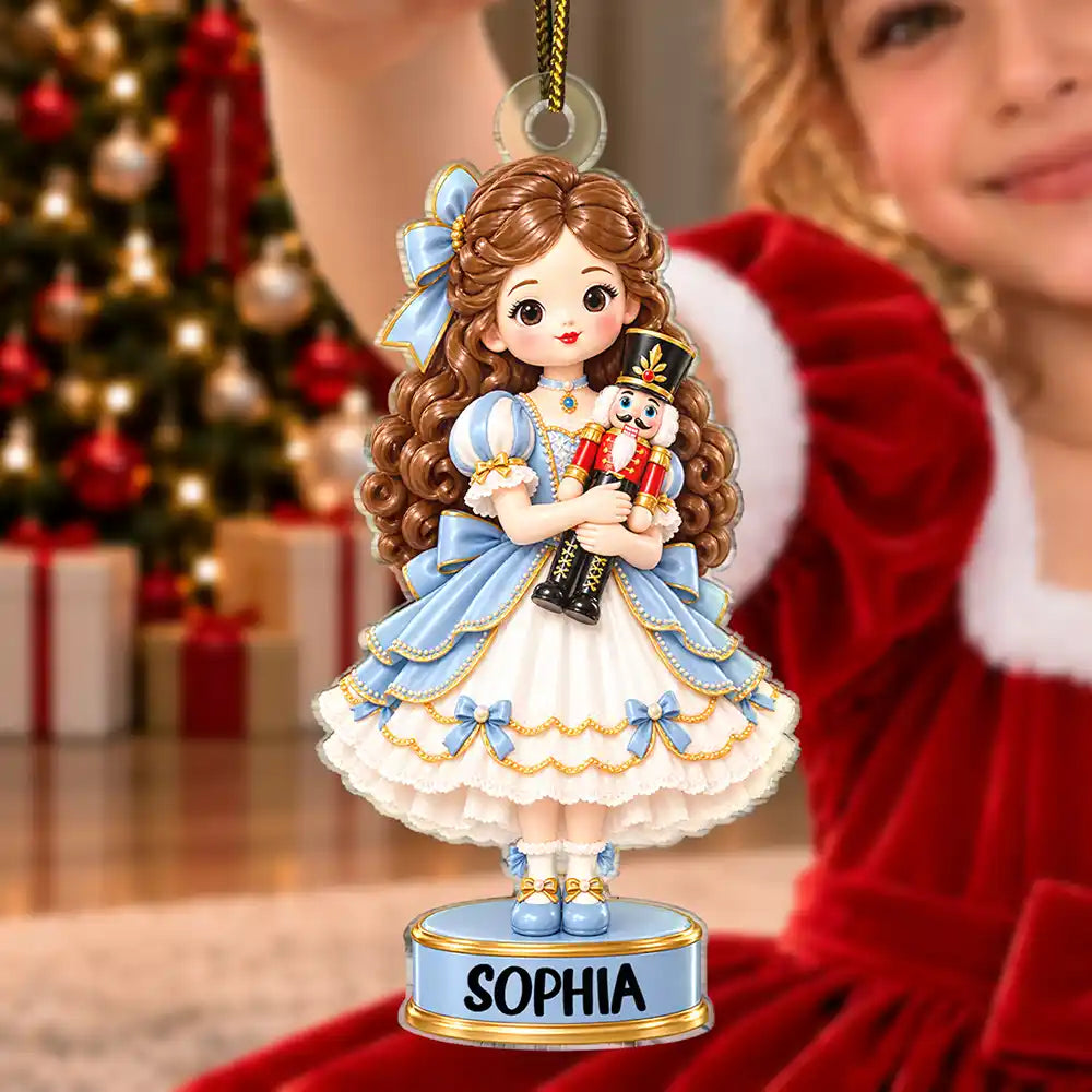 Adorable,Christmas,Gift For Kids,Icon - Christmas Gift For Ballet Kids - Personalized Name & Character Nutcracker Ballet Acrylic Ornament