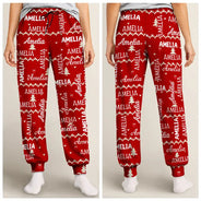 Christmas,Custom Text,Family,Happy,Top Market - Matching Christmas Gift For Family - Personalized Names Pajama Pants
