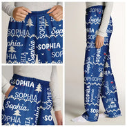 Christmas,Custom Text,Family,Happy,Top Market - Matching Christmas Gift For Family - Personalized Names Pajama Pants