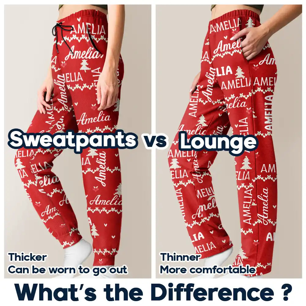 Christmas,Custom Text,Family,Happy,Top Market - Matching Christmas Gift For Family - Personalized Names Pajama Pants