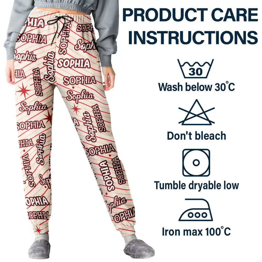 Christmas,Custom Text,Family,Happy,Top Market - Matching Christmas Gift For Family - Personalized Names Pajama Pants