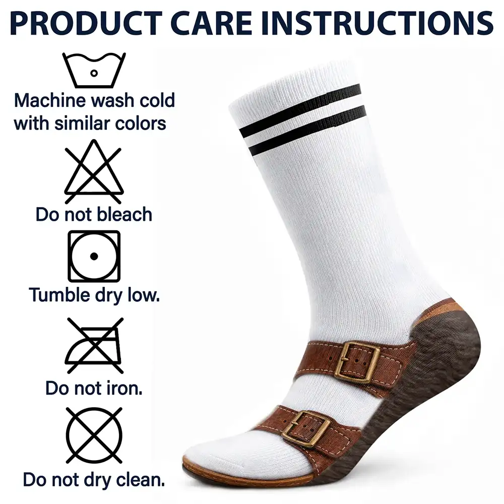 Gift For Yourself,Gifts For Her,Gifts For Him,Humorous,Icon - Funny Christmas Gag Gift For Yourself Coworkers Friends - Personalized Slipper Sandal Illusion Socks