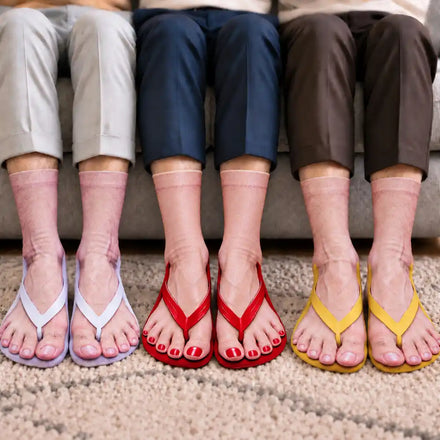 Funny Christmas Gag Gift For Yourself Coworkers Friends - Personalized Slipper Sandal Illusion Socks