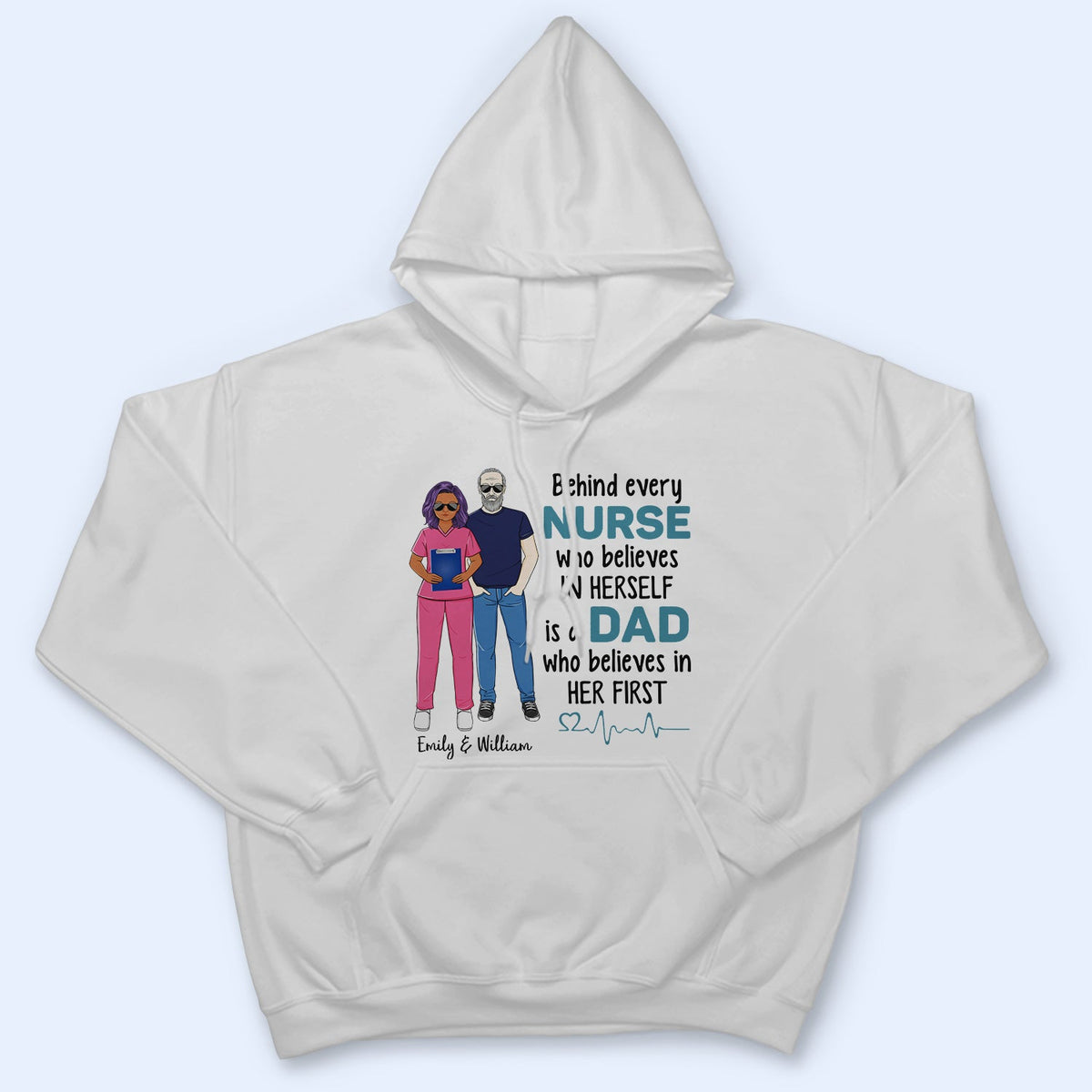 Behind Every Nurse Who Believes In Herself - Gift For Nurse - Personalized Custom T Shirt