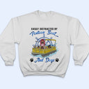 Kinda Busy Being A Pontoon Queen & A Dog Mom - Gift For Pet Lovers, Pontooning Lovers, Lake Lovers, Travelers - Personalized Custom T Shirt