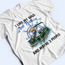 Kinda Busy Being A Pontoon Captain & A Dog Dad - Gift For Pontooning Lovers, Lake Lovers, Travelers, Pet Lovers - Personalized Custom T Shirt