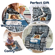 Dog Mom's Official Snuggle Blanket - Gift For Dog Lovers - Personalized Fleece Blanket
