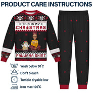 Cat Christmas Pawjama Shirt Cartoon Style - Gift For Cat Lovers, Cat Moms, Cat Dads - Personalized Unisex Pajamas Set