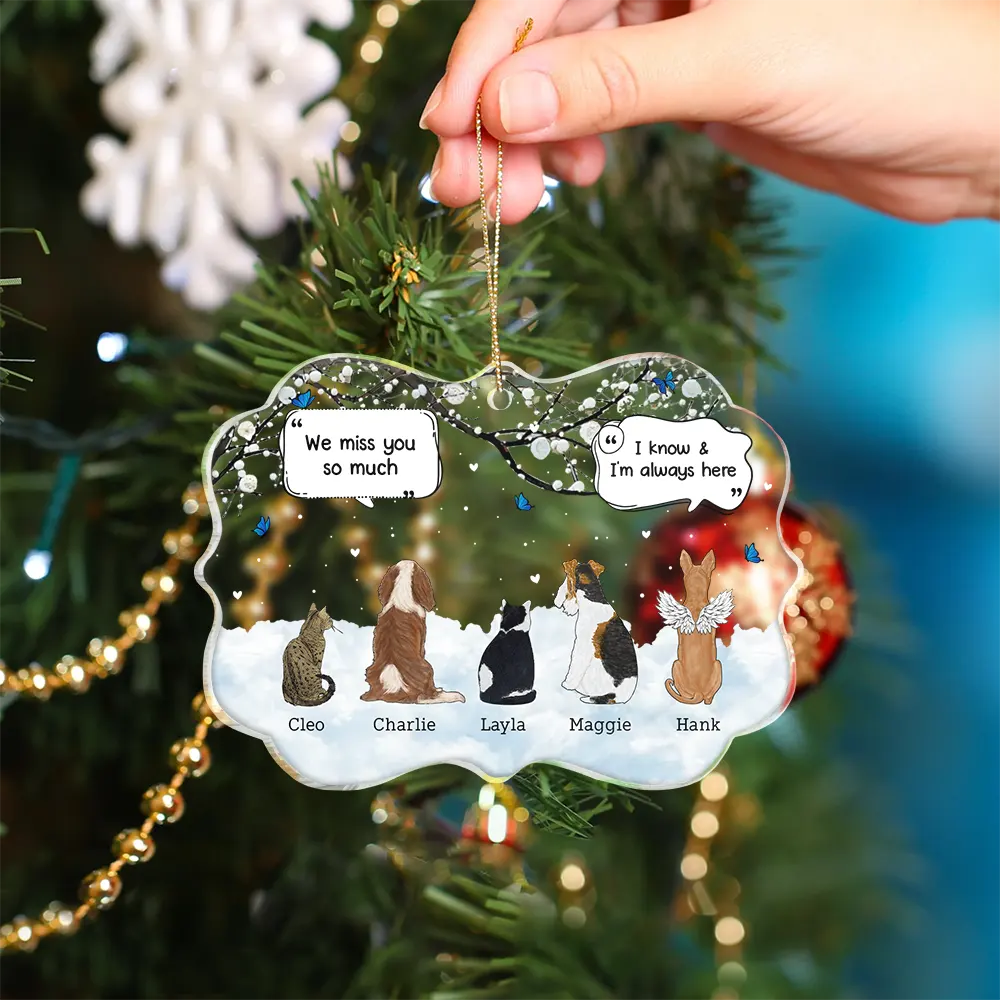 They Still Talk About You - Memorial Gift For Pet Lovers - Personalized Medallion Acrylic Ornament