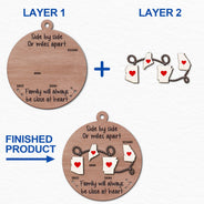 I Wish We Lived Closer Family Friends Long Distance - Personalized 2-Layered Wooden Ornament