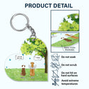 We Still Talk About You Grass - Memorial Gift For Pet Lovers - Personalized Acrylic Keychain