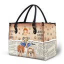Just A Girl Who Loves Dogs - Gift For Dog Moms, Dog Lovers - Personalized Leather Bag