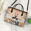 Just A Girl Who Loves Dogs - Gift For Dog Moms, Dog Lovers - Personalized Leather Bag