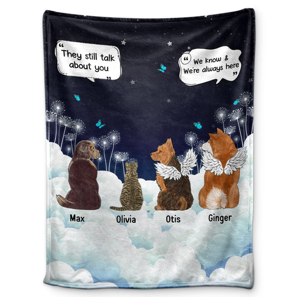 They Still Talk About You Dark - Gift For Pet Lovers - Personalized Fleece Blanket, Sherpa Blanket