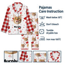 Custom Photo Plaid Pet Face - Gift For Pet Lovers - Personalized Long Pajamas Set