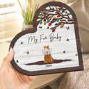 Our Fur Babies - Gift For Dog Lovers, Cat Lovers, Pet Lovers - Personalized 2-Layered Wooden Plaque With Stand