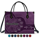 Grandma Mommy's Little Sweethearts - Personalized Combo Leather Wallet And Bag