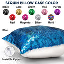 No Matter Where Life Takes Us - Gift For Sisters, Siblings - Personalized Sequin Pillow, Mermaid Sequin Cushion Magic Reversible Throw Pillow