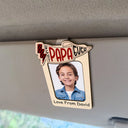 Custom Photo Best Dad Ever - Personalized Custom Shaped Car Visor Clip