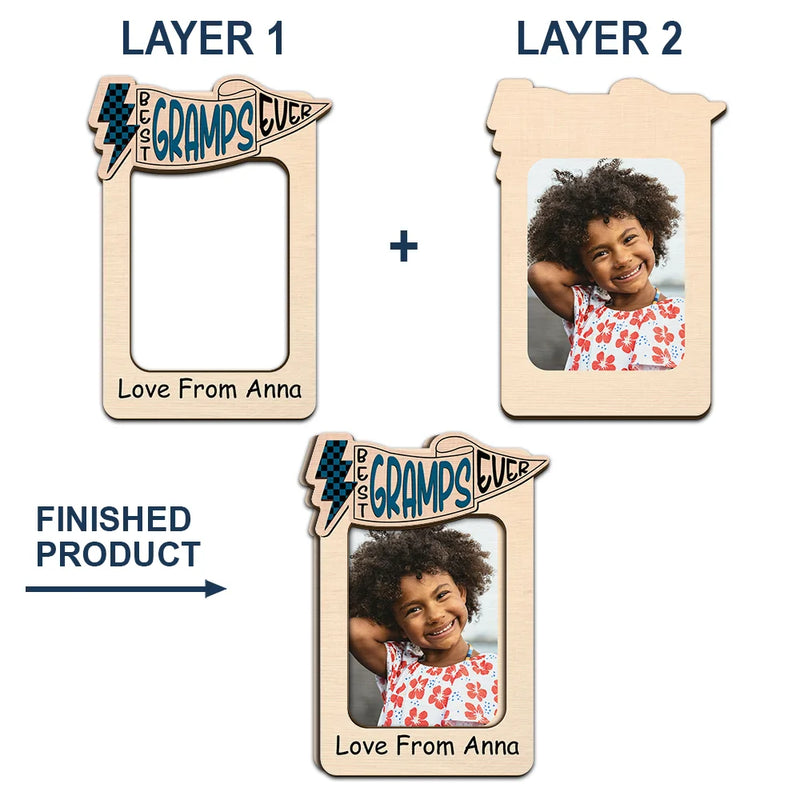 Custom Photo Best Dad Ever - Personalized Custom Shaped Car Visor Clip