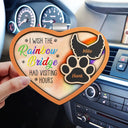 Pet Memorial A Piece Of My Heart Is At The Rainbow Bridge - Personalized Custom Shaped Car Visor Clip