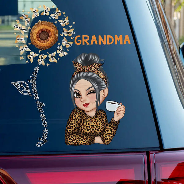 You Are My Sunshine Grandma 13-20 Version - Personalized Decor Decal